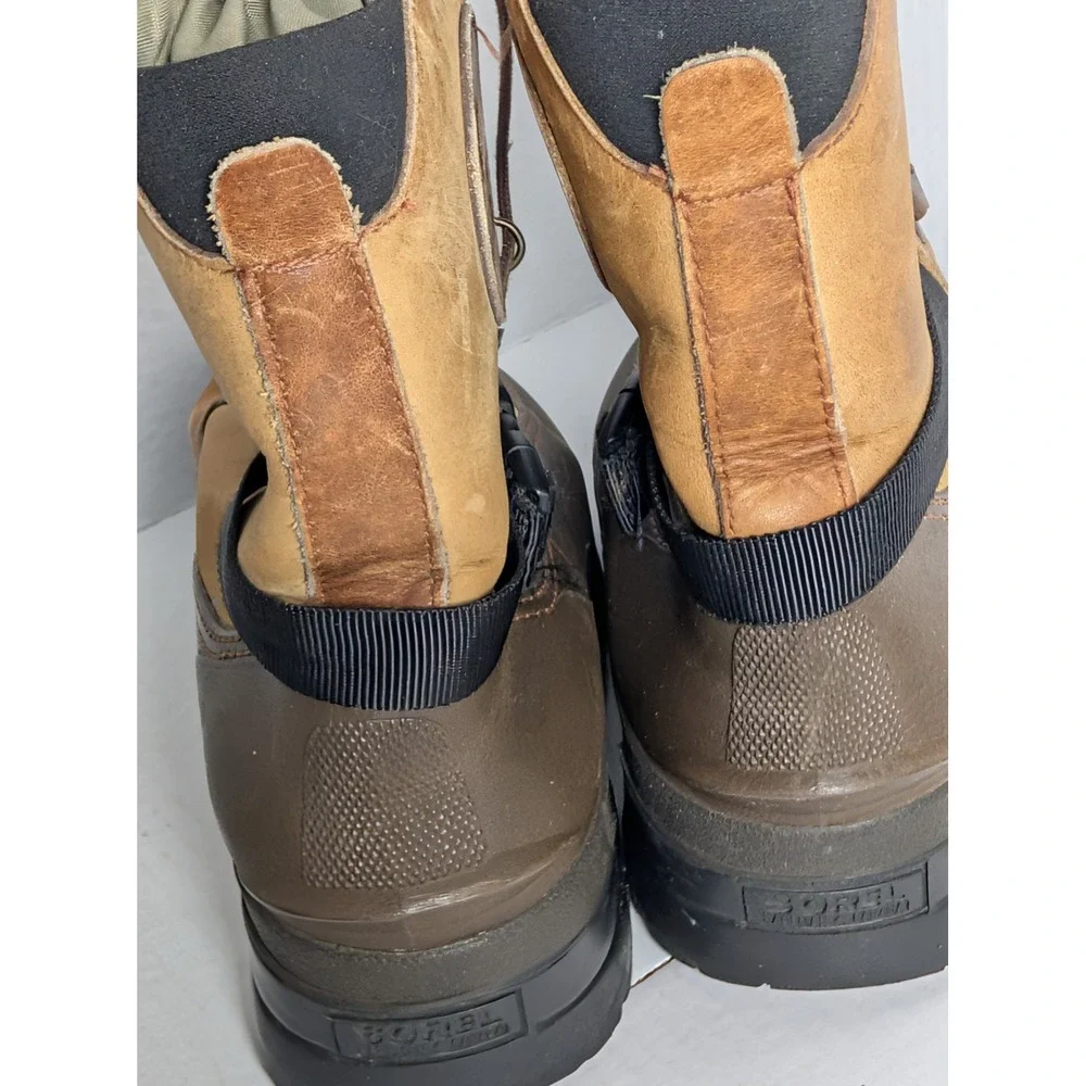 Sorel Men's Pac Boots Size 11 Brown Leather Winter Snow Boots